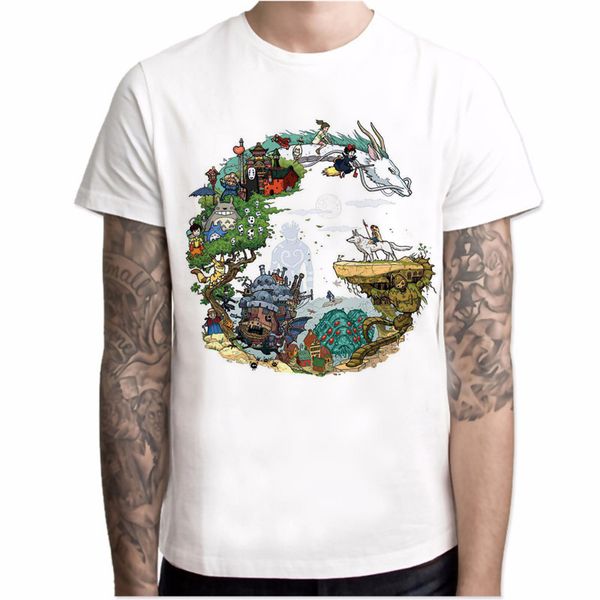 

hayao miyazaki japanese anime chinchilla t shirt men print cartoon clothes, harajuku o-neck t shirt both men and women