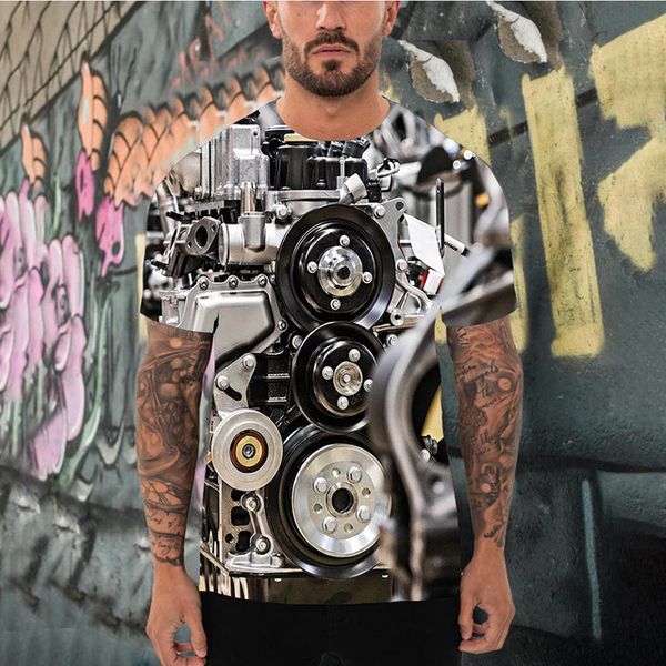 

engine loose summer 3d print shirts graphic graphic plus size men clothing