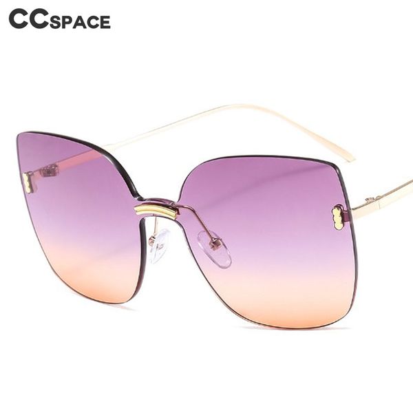 

46366 the new trend frameless luxury sunglasses men women fashion shades uv400 vintage glasses, White;black