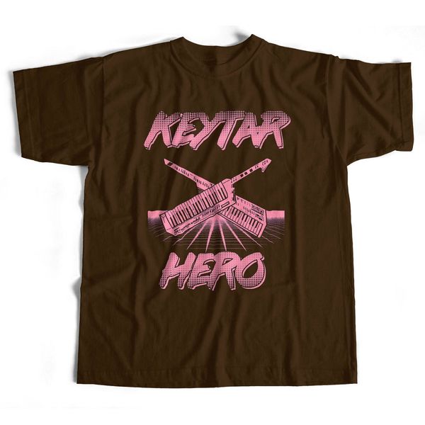 

old skool hooligans keytar hero t shirt an 80s analogue synth classic pop