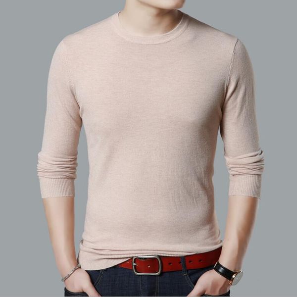 

men's sweaters 2021 spring autumn casual sweater o-neck slim fit knittwear solid color mens pullovers clothing, White;black