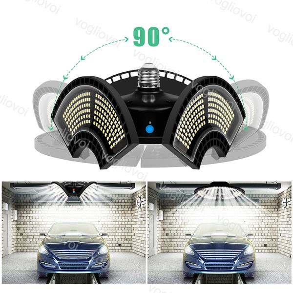 

led bulbs aluminum ufo garage light sensing ac100-277v e27 60/ 80/100/120w waterproof deformable 90 angle for industrial workshop garage dhl