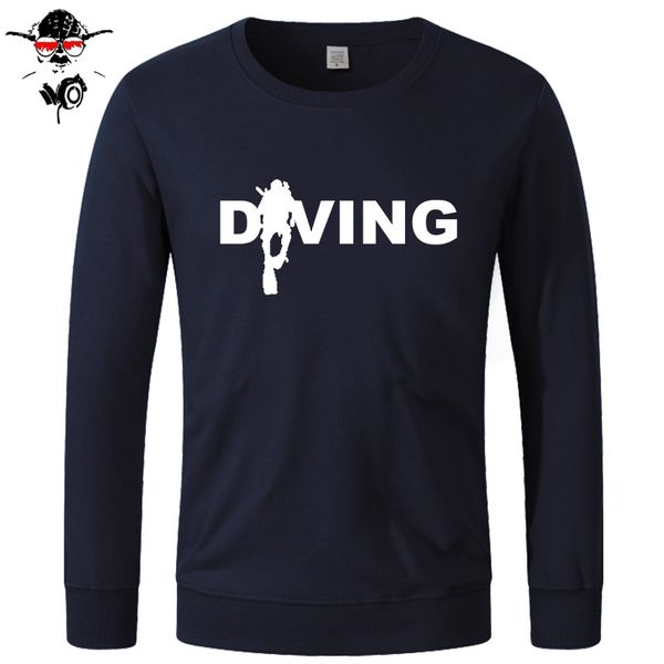 

comfortable men sweatshirts classical scuba dive funny hoodies men o neck thai quality hoodies, sweatshirts