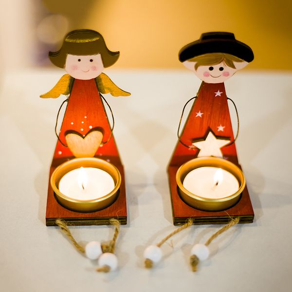 

star xmas wood candlestick candle holder christmas decorative lanterns noel christmas tree decoration wedding home decor gift