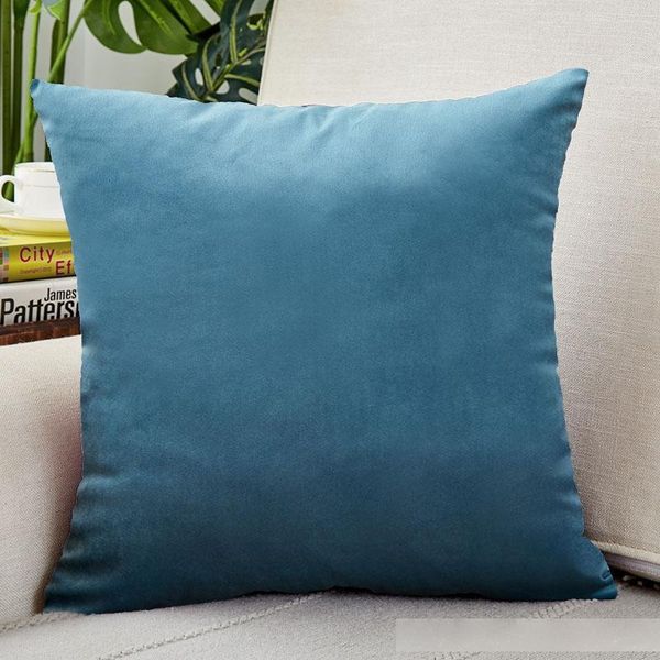 

solid pillow cover velvet decorative pillows for sofa living room housse de coussin 45*45 decorative pillows nordic home decor