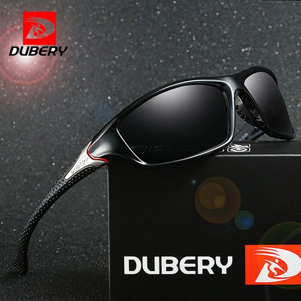 

dubery sunglasses men's driving polarized night vision sun glasses for men square sport mirror shades oculos d-120, White;black