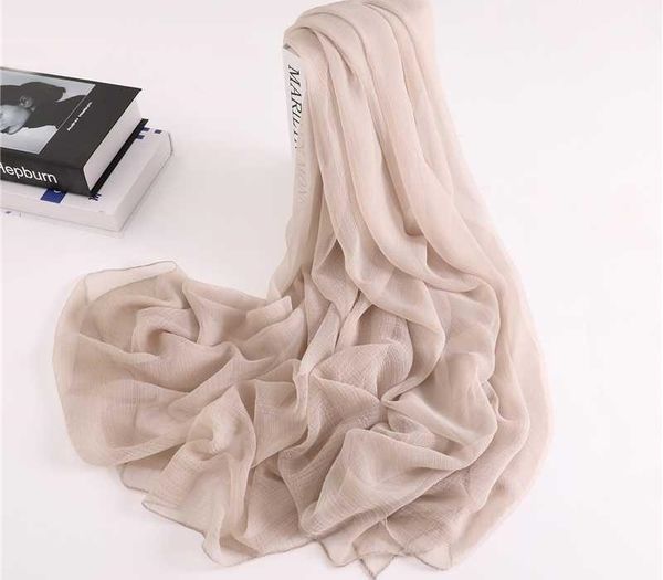 

2020 summer women scarf fashion solid color big size silk scarves for lady bandana winter shawls and wraps hijab stoles, Blue;gray