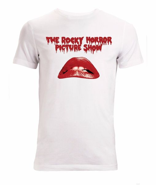

новая мода прохладный повседневная футболки the rocky horror picture show губы artwork мужская футболка белый летняя майка