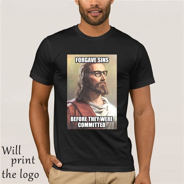 

funny christian hipster jesus forgave sins meme t-shirt