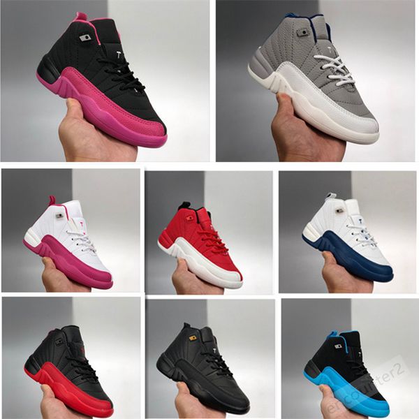 

kids 12 shoes children basketball shoes boy girl 12s french blue the master taxi wings pink sports shoes toddlers birthday gift size 28-35