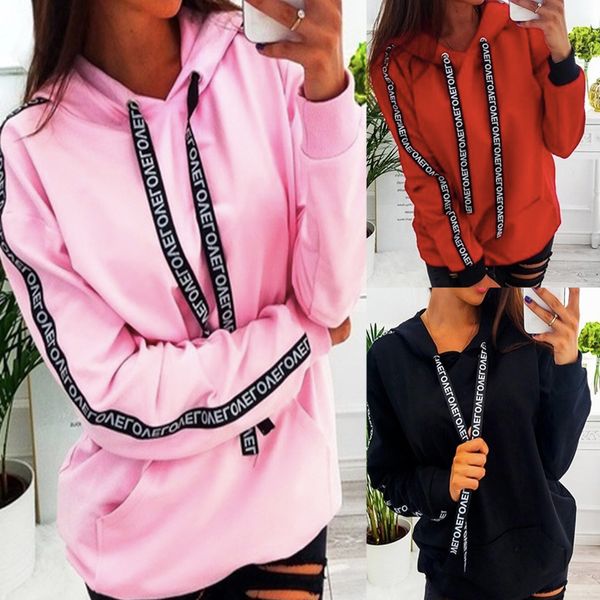 

слоган толстовка письмо версия для печати лента hoodie плюс размер 5xl poleron mujer 2020 кенгуру карманный hoodie plain пуловер hoodie женщ, Black