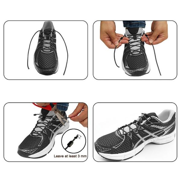 

shoe strings no tie lazy person shoelaces elastic laces lock buckle kids children sneaker sports shoes running jogg