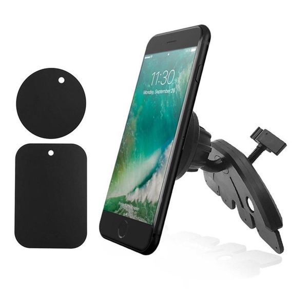 

cd slot car mount 360 degree rotatable strong magnetic car phone holder mobile cell phone stand for iphone 11 pro max