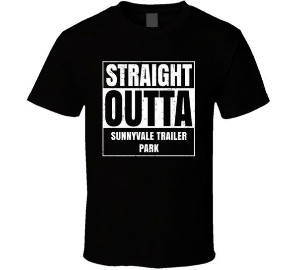 

straight outta sunnyvale trailer park fictional places parody t shirt