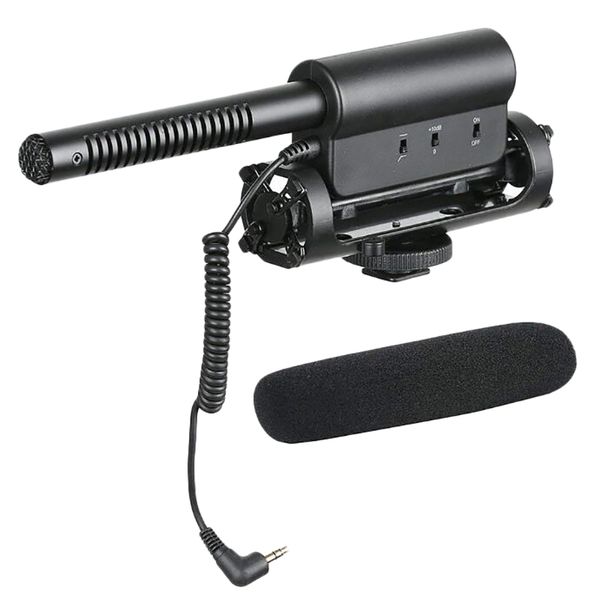 

condenser video recording microphone for nikon canon sony dslr camera, vlogging interview microphone