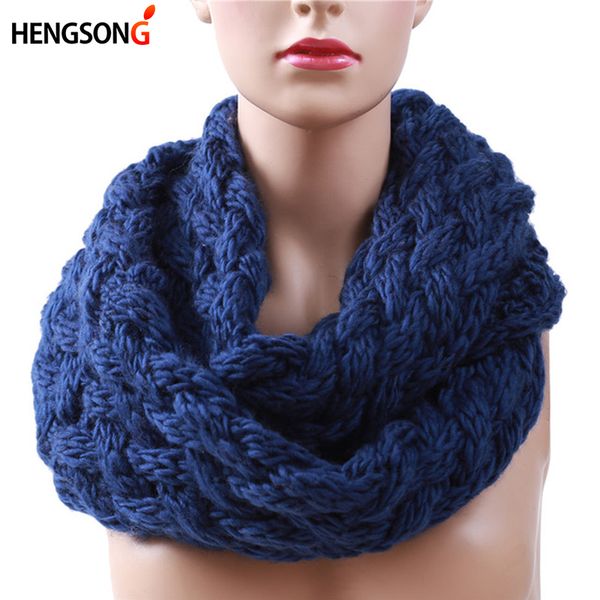 

bandanas 2021 winter cable ring scarf women knitting infinity scarves knitted warm neck circle bufandas cuellos 988544