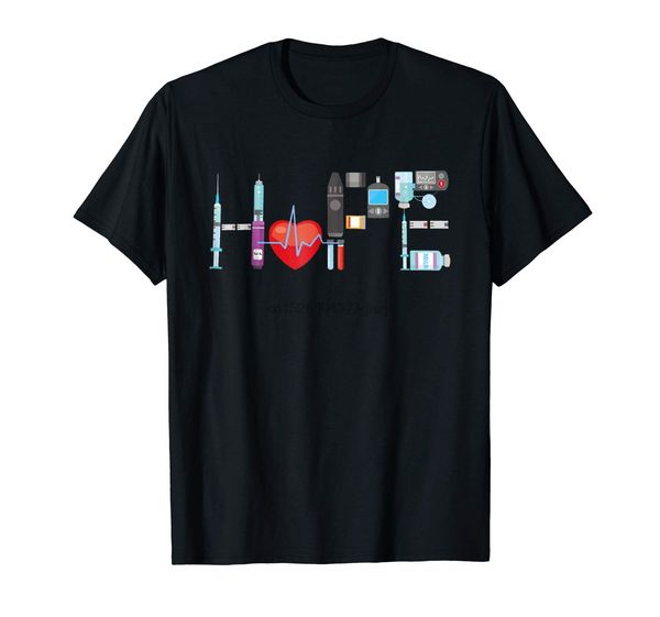 

2020 fashion t shirt men hope diabetes glucometer sugar strips lancets shirt