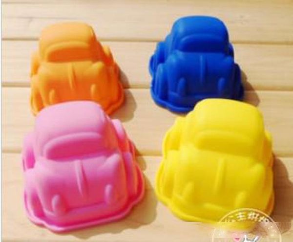 

9.5 cm child favor small car shape silicone cake mold mould muffin cases for baby shower