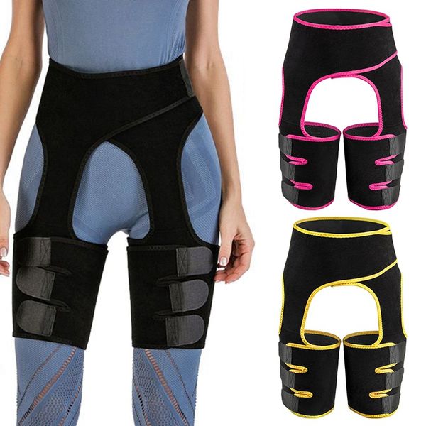 

neoprene leg shaping slimming belt belly control bodysuit hip lift compression belt, Black;gray