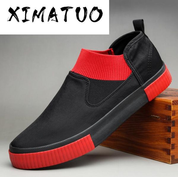 

2020 spring summer new men street fashion slip-on casual shoes men loafers, Black