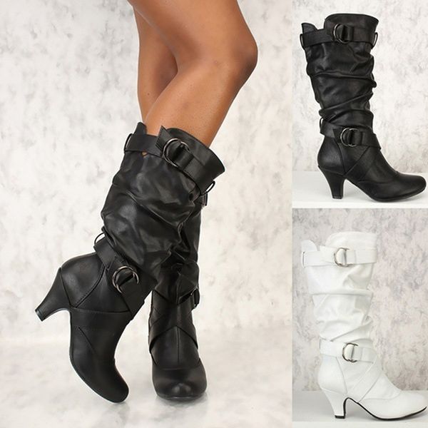 

2020 ankle boots fashion women over knee high boot high heel long thigh boots shoes woman fashion bota feminina, Black