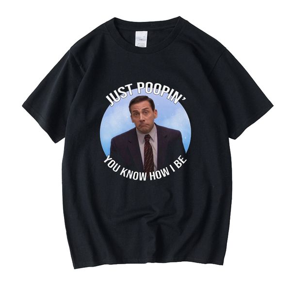 

trendy men's michael scott the office us t-shirt short-sleeve crewneck cotton tshirt summer tv show tees slim fit clothes gift