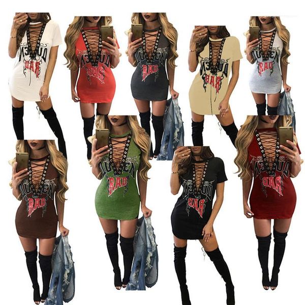 

женщины sexy бинты мини платье вечера клуб bad напечатанные буквы повседневные платья, Black;gray