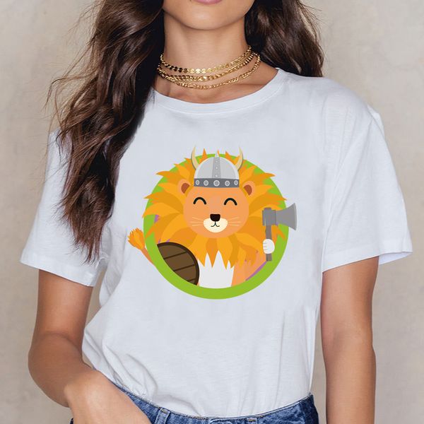 

t shirt women viking lion with circle sdm2q hip hop vintage cotton female shirt