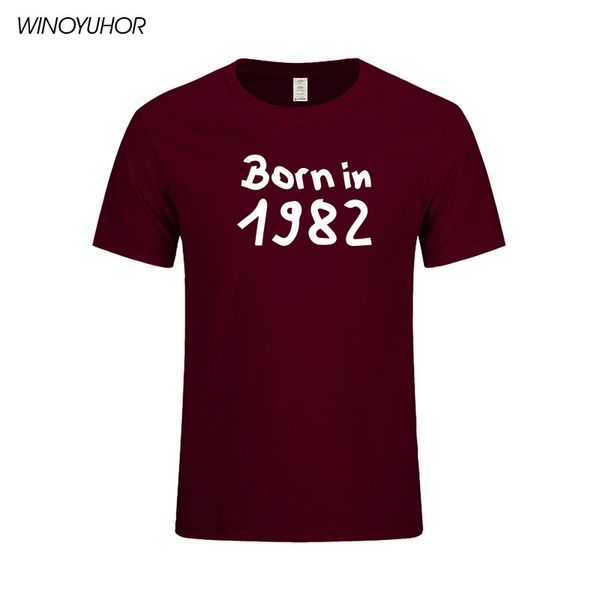 

born in 1982 t-shirt men 36th year birthday age present vintage funny mens gift tees summer short sleeve clothing
