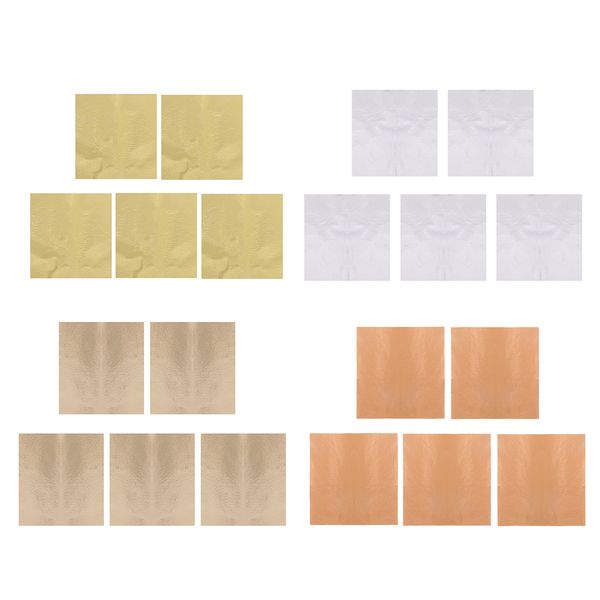 

20шт имитация silver gold leaf фольга для золочения craft