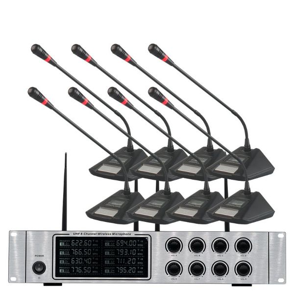 

wireless microphone system professional uhf wireless microphone 8 channel conference conference room teaching speech