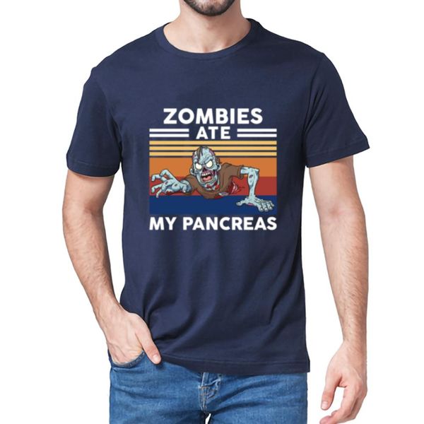 

2020 zombies ate my pancreas horror movie funny shirt men 100% cotton short sleeve t-shirt halloween gifts women tshirt tee