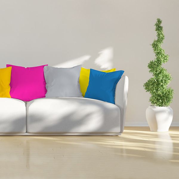 

45*45cm peachskin solid color pillow case classic style decorative square pillow cover home l bar party use 1pc