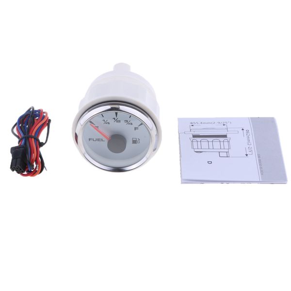 

motorcycle fuel level meter gauge led light display 52mm - multiple backlights