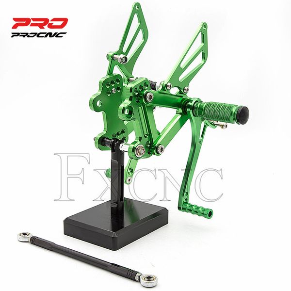 

для zx9r 1999-2003 регулируемый алюминиевый мотоцикл rearset подножка footpeg задний комплект высокого качества подножка для ног peg