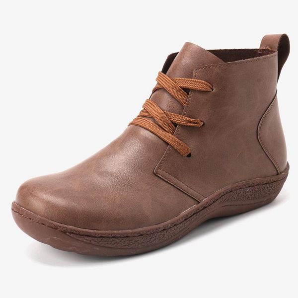 

new 2020 women winter snow boots ankle pure color flat shoes woman short vintage low heel boots women zapatos de mujer, Black