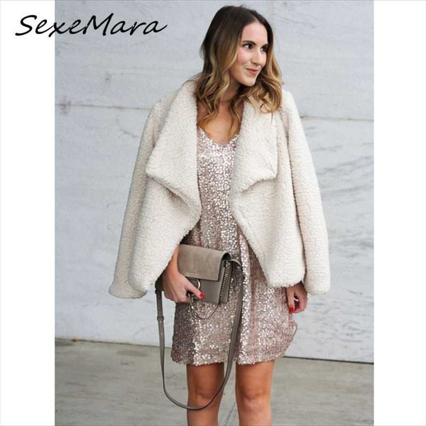 

women's fur & faux winter plus size warm ladies teddy coat casual fashion women clothing furry jacket 2021, Black