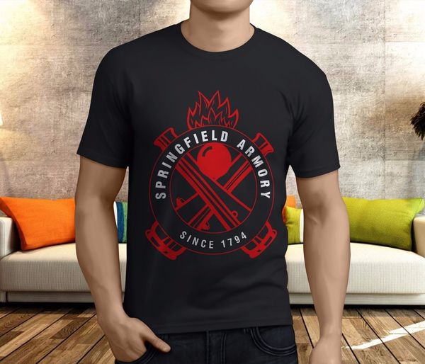 

cool springfield armory since men's black t-shirt