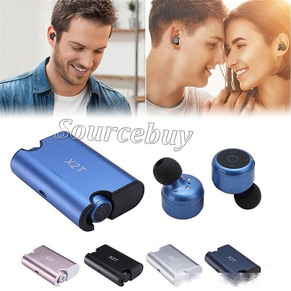 

good quality true wireless earbuds twins x2t mini bluetooth csr4.2 earphone stereo headset with charger box case for mobile phone 5 colors