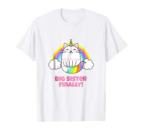 

brand men shirt big sister finally girls cute caticorn sibling t shirt