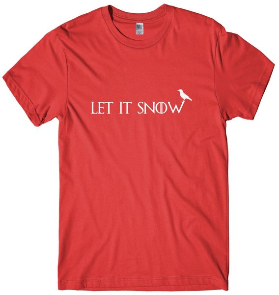 

new fashion cool casual t shirts let it snow mens funny christmas t-shirt