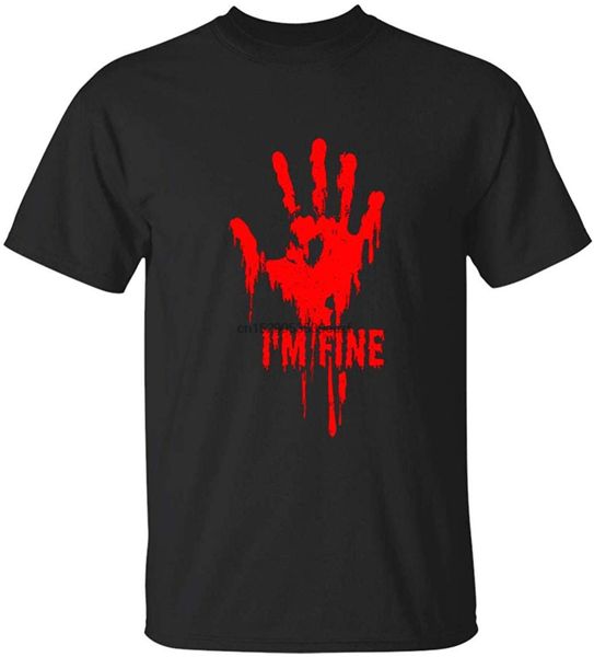 

im fine graphic novelty sarcastic zombie funny t shirt men women teenage pop tee shirt