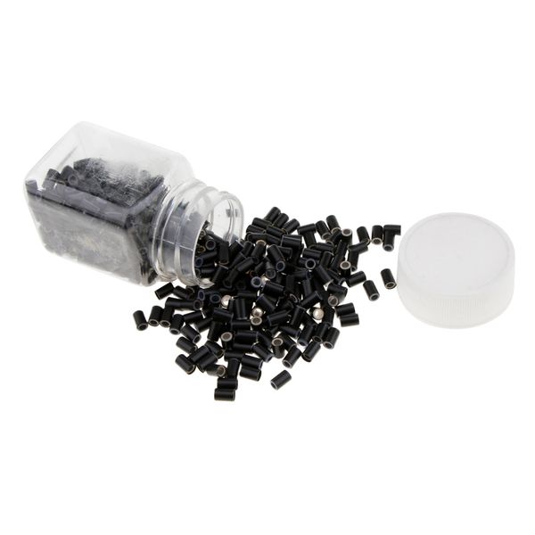 

500pcs silicone lined micro ring links beads links for hair extensions