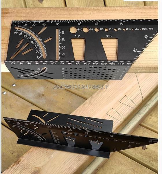 

aluminum alloy multi-function square, 45-degree 90-over-line angle ruler, woodworking sgauge, sgauge, measuring tool