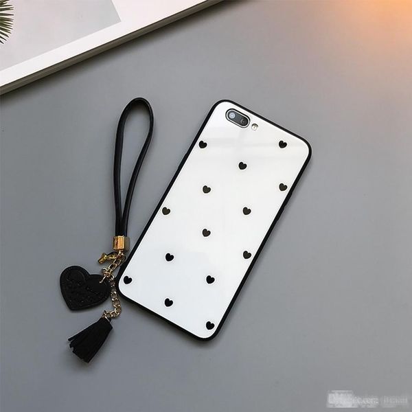

case tempered glass soft edge phone cases for iphone x 6 6s 7 8 xr xs fashion love heart girly capinha cover