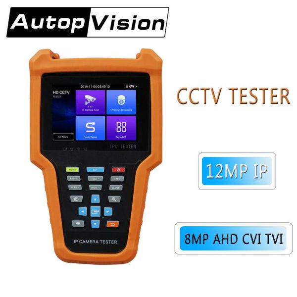

12mp ip camera tester wanglu v6 4inch cctv tester support 8mp ahd tvi cvi handheld monitor cvbs loop test dc12v/3a