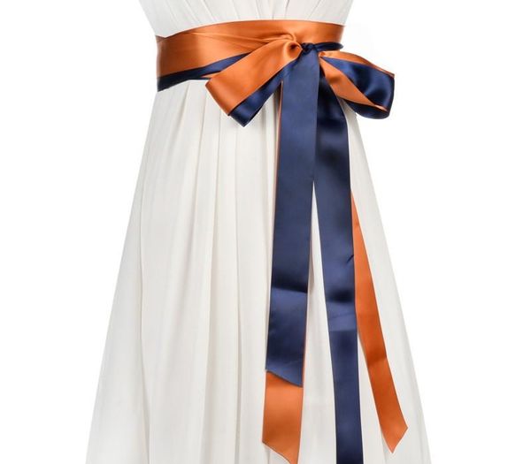 

silk ribbon pure color dress chiffon super scarf lady bow belt fajas fajas reductoras de barriga super long multi-function belt, Black;brown