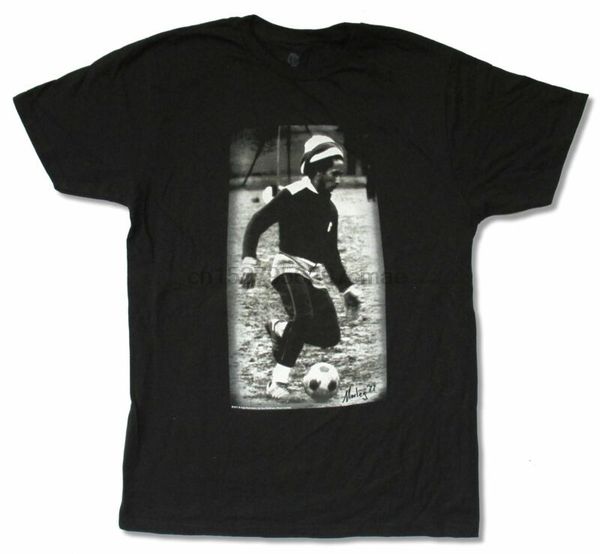 

bob marley soccer black t-shirt new reggae football