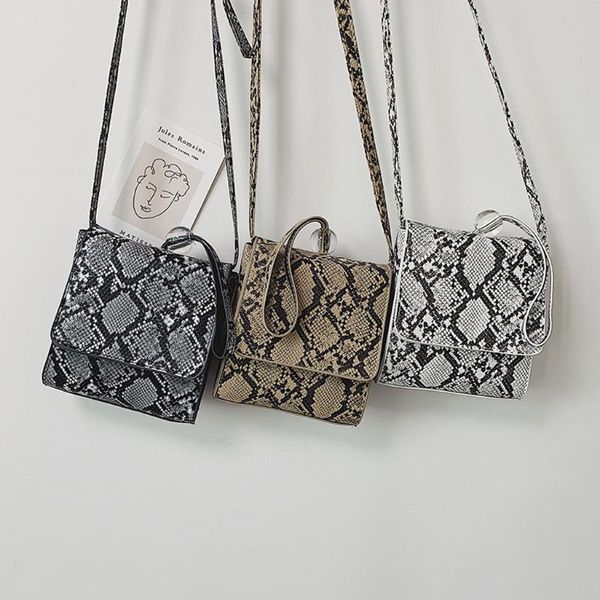 

2020 mini women messenger bags new fashion women snake grain crossbody wild simple messenger shoulder bags 25