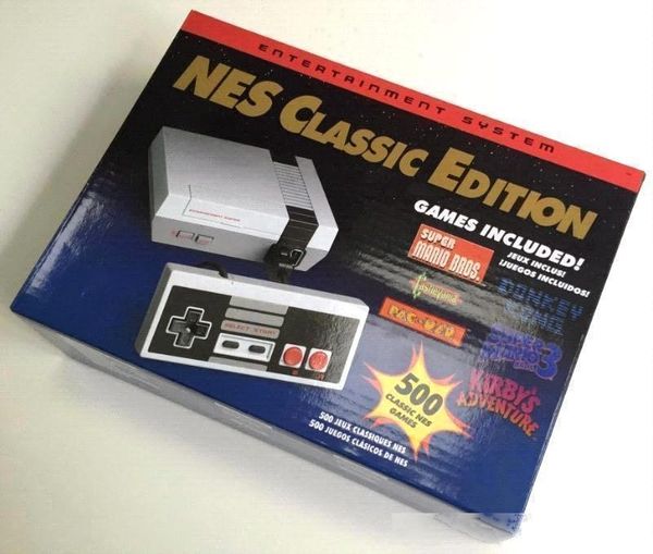 

mini 500 eu and us edition tv game console video handheld for nes games consoles with retail boxs dhl free